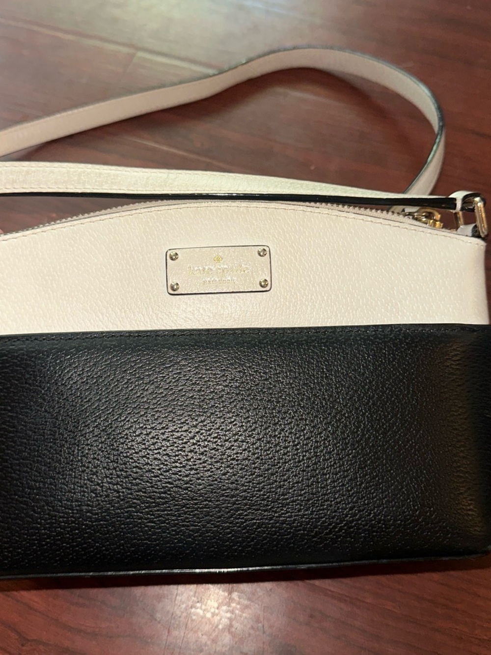 kate spade Two-Tone Black and White Leather Crossbody